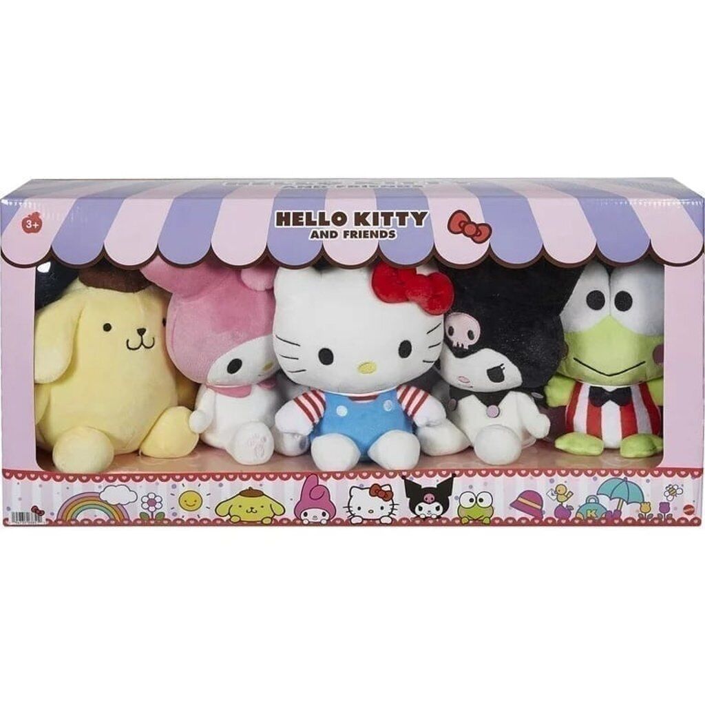 SANRIO And Friends Plush Hello KITTY Kuromi My MELODY Keroppi Pompompurin Set 5