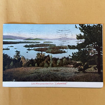 New Hampshire NH Lake Winnipesaukee From &quot;Lakewood&quot; Postcard 1908 Post Mark - $7.87