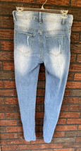 Between Us Stretch Jeans Size 7 Skinny Blue Denim Jegging Distressed Leg... - $8.55