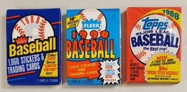 1988,1990 Fleer &amp; 1988 Topps Baseball Lot of 3 (Three) Sealed Unopened Packs** - £11.94 GBP