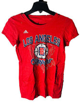 Adidas Damen Los Angeles Clippers Bling Netz Kurzarm T-Shirt Rot - £17.39 GBP