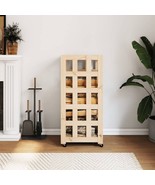 vidaXL Log Holder with Wheels 15.7&quot;x19.3&quot;x43.3&quot; Solid Wood Pine - $272.90 CAD