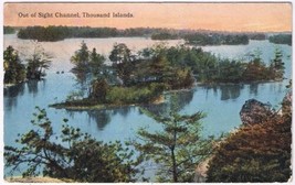 Postcard Out Of Sight Channel 1000 Islands Ontario Canada Steamship Lines - £3.10 GBP