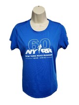 NYRR New York Road Runners 60 Years Women Medium Blue Jersey - £14.24 GBP