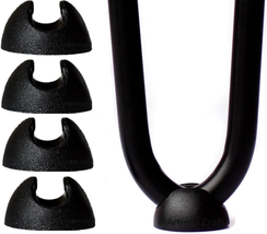 Hairpin Leg Protector Feet New Tight Fit for 3/8&quot; and 1/2&quot;, Set of 4, Black - $22.61