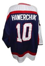 Any Name Number Winnipeg Jets Retro Hockey Jersey Hawerchuk Navy Blue Any Size image 2