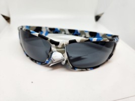 Men&#39;s XSPORTZ Blue Camo Black Lenses Wrap-Around Sport Sunglasses (UV400) - £5.41 GBP
