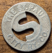 Saint Paul, Minnesota MN The St. Paul City Ry. Co. Railway Fare Transit Token - £7.78 GBP