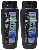 LOT 2 x Mens 3 in 1 Shampoo Conditioner &amp; Body Wash Aloe &amp; Shea Butter 16 oz Ea - £19.77 GBP