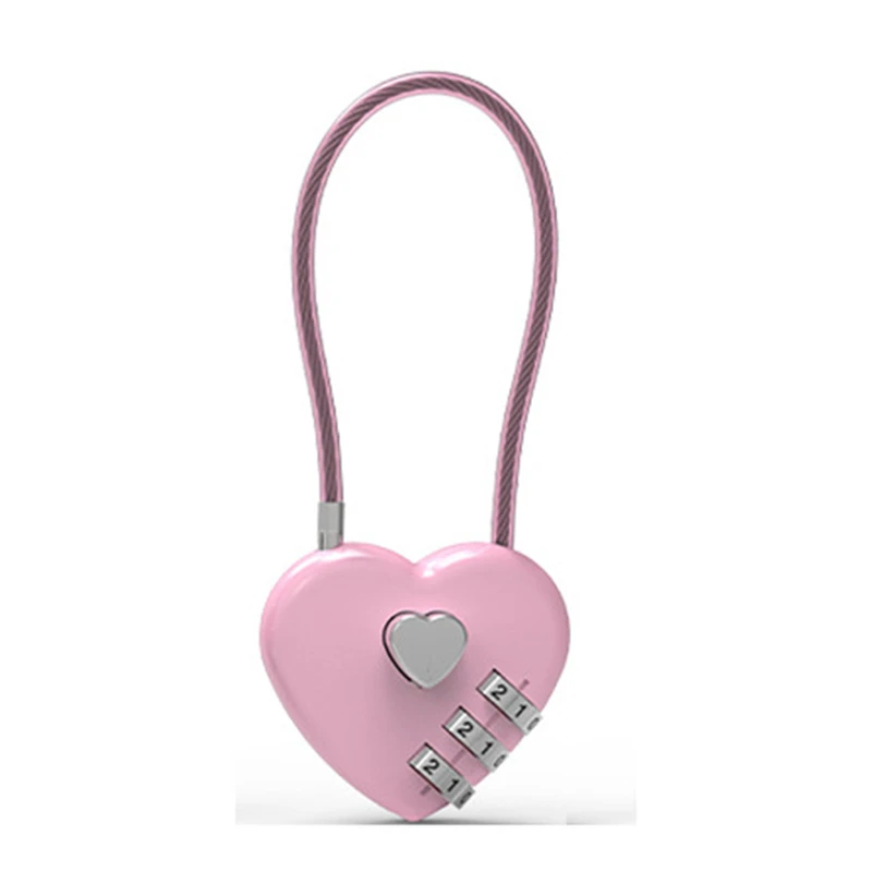 Multifunctional Smart Heart Lock Zinc Alloy Suitcase Luggage Bag Passwor... - $17.80