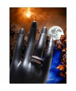 Unisex stainless steel eternity band diamond chip ring size 7.5 - €128,10 EUR