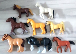 Lot Of 8 Horse Figures Plastic Equine Toy Safari Ltd Empire Disney - £11.67 GBP
