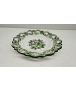 Vintage Vestal 7.5” Alcobaca Portugal Reticulated Green And White Wall P... - $25.21