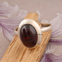 Garnet Oval Gemstone 925 Sterling Silver Statement Ring Unisex Gift - $11.63+
