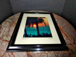 Key West Mallory Square Photo in Black Lacquer Frame Measure 16.25" H x 13.25" W image 2
