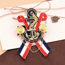 Unisex Multicolor NO9 Vintage Brooch Bowknot Plated Trendy Collar Ribbon Pin - £4.36 GBP