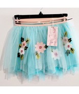 Baby Sara by Sara Sara Tulle Tutu Floral Embroidered Skirt Blue Size Lar... - $35.00