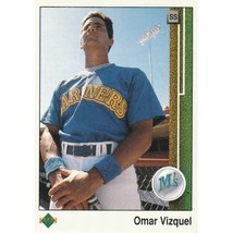 Omar Vizquel Mariners 1989 Upper Deck (RC) Baseball Card. nr mint or better.   - $3.90
