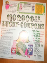 Vintage Sta-Puf Fabric Softner Lucky Coupons Print Magazine Advertisemen... - $8.99
