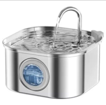 NautyPaws Cat Water Fountain 3.2L/108oz Stainless Steel Pet Water Founta... - $27.60