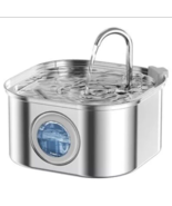 NautyPaws Cat Water Fountain 3.2L/108oz Stainless Steel Pet Water Founta... - $510.27 MXN