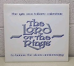 Vtg J.R.R Tolkien Calendar 1981 JRR Hobbit Lord of the Rings Silver Anni... - £61.47 GBP