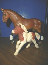 Schleich Horses Lot of 2 Germany 2004 Retired Shetland Pony Brown Hanover Mare - £20.42 GBP