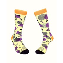 Bright Pop Art Yellow and Purple Patterned Socks from the Sock Panda - £6.21 GBP
