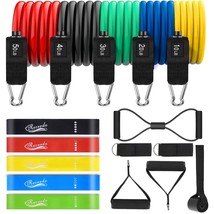 Resistance Bands Set 17Pcs, Resistance Band, Exercise Bands Fitness Workout With - £31.96 GBP