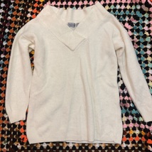 Allison Blair Lambswool Blend White Sweater Women’s Size Large  - £15.84 GBP