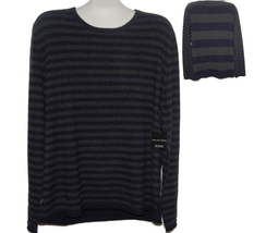 Saks Fifth Avenue Men&#39;s Navy Charcoal Stripes Cashmere Sweater Sz 2XL NEW - £104.11 GBP