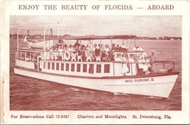 Cruise on Miss Florida II from St Petersburg FL - Postcard nostalgia a2 - £17.70 GBP