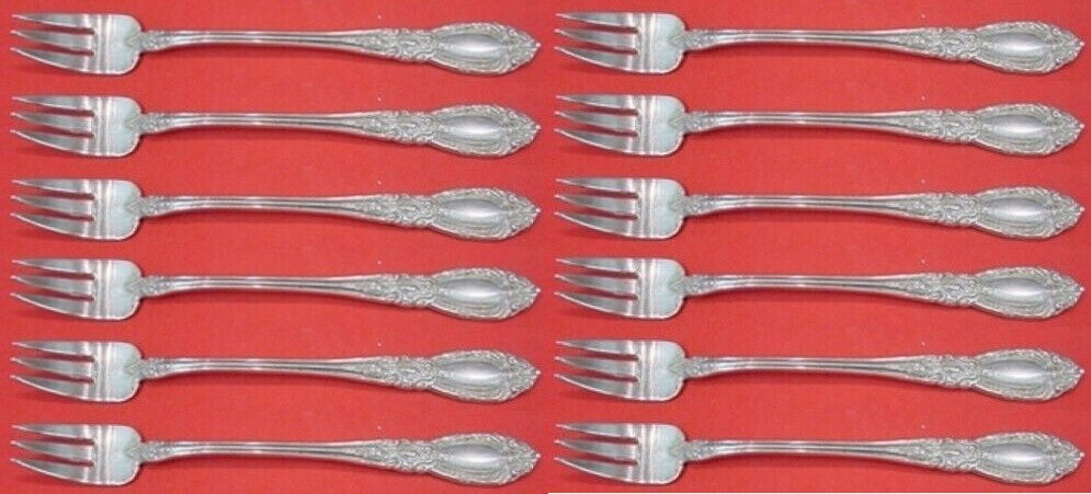 King Richard by Towle Sterling Silver Cocktail Oyster Fork 5 7/8" Set of 12 - £458.85 GBP