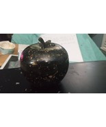 Handmade Black and Gold Apple Jar - $9.50