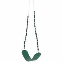 Heavy Duty Flexible Green Belt Swing with Coated Metal Chain Plastic Swings - $47.51