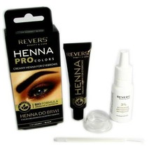 NEW REVERS Bio Formula, Argan&amp;Castor Oil, Black Henna Eyebrows Colour Cream - £3.37 GBP