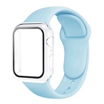 Glass case strap for apple watch band 44mm 40mm 45mm 41mm 38mm 42mm 44 mm silicone thumb200