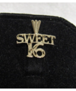 14k Yellow Gold Sweet 16 Sixteen Pendant Elegant .75&quot; .8g Michael Anthon... - $1,505.15 MXN