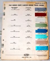 1961 Dodge/Lancer/Dart/ Dodge Truck Color Samples 689 - $143.86 MXN