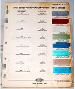 1961 Dodge/Lancer/Dart/ Dodge Truck Color Samples 689 - $143.86 MXN