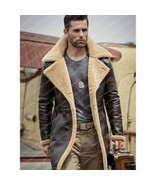 Men&#39;s B3 Aviator Pilot Fur Shearling Bomber TAN BROWN Leather Jacket/coat - $179.00
