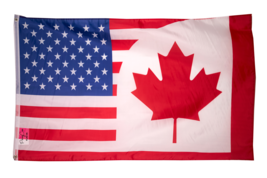 3x5Ft Flag Canada USA Friendship Combination United States America Canadian Us - £10.93 GBP