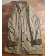 L.L. Bean Chore Jacket Barn Coat Tan XXL TALL USA Corduroy Collar &amp; Cuff... - £67.96 GBP