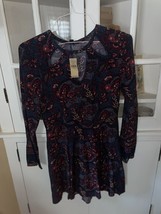 American Eagle Outfitters Paisley Boho Country Nwt  Bell Sleeve Dress Size S Xs - £10.26 GBP