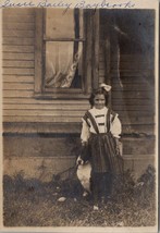Venango Pennsylvania Susie Bailey (Baybrooks) Her Dog c1910 RPPC Postcard Y13 - £15.94 GBP