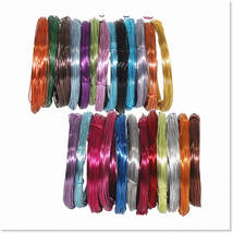 Vibrant 25 Rolls of 820 Feet Colored Aluminum Wire - 0.8 mm Flexible Metal Artis - $49.49