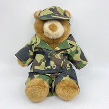 Army Teddy Bear Plush Build A Bear Brown Tan Camo Outfit BAB Stuffed Animal 15&quot; - £17.41 GBP