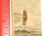 Victorian Trade Card Old Time Ship sailing Into The Sunset VTC 1 - $4.94