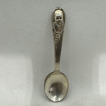 Super Creepy Haunted VTG Antique Winthrop Silverplate 4 3/8&quot; GERBER Baby Spoon - £9.80 GBP