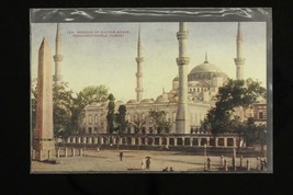1913 Travel Postcard Constantinople Turkey Mosque Sultan Ahmid Maine Far... - £8.42 GBP